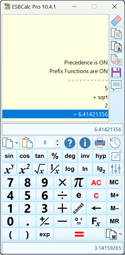 Click to view ESBCalc Pro - Scientific Calculator 8.1.3 screenshot