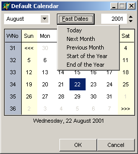 Example of TESBCalendar