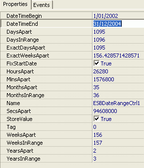 Example of DateRangeCtrl