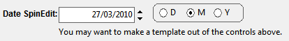 Example of Date SpinEdit